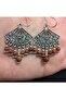 Authentic Handmade Earrings with Natural Star Stone