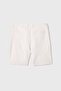 Men's Ecru Straight Fit Striped Chino Shorts - 2