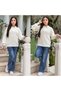 Girl's Embroidered Knitwear g Shirt Collar Is a Two-Piece Set of Sweater and Embroidered Jean Pants for the Holidays.