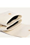 Women's Ecru Leather-Look Shoulder Bag with Cover - 3