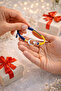 Yellow Navy Blue Moon Star Fan Bracelet - 7