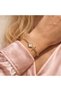 Clover Detailed Zircon Stone Gold Color Stainless Steel Bracelet