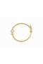 Clover Detailed Zircon Stone Gold Color Stainless Steel Bracelet - 2