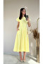 Pleated Waist-Tied Short Sleeve Dress - 6