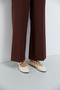 Belden Yarım Lastikli Basic Pantolon - Kahve - 4