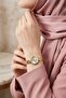 White Dial Gold Women's Wristwatch
