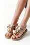 Alba Women's Sea Shell Orange Rose Detailed Sandals
