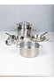,Stainless Steel Cooking Set9Pcs,(16,20,28cm pots w,lid+Fry pan24cm+Saucepan18Cm)non-glossy