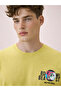 Graphic Back Print Oversized Lime T-shirt - 4