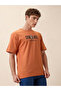 Typography Back Print Oversized Rust T-shirt - 2