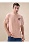 Graphic Back Print Oversized Pink T-shirt - 3