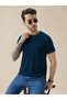 Textured Regular Fit Teal T-shirt - 6
