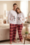 Set of Cotton Vectorial Heart Figured Lover Couple Pajamas - 2