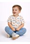 Boys 2 Pc Set “Safari Adventure” Henley Tee & Blue Cargo Jogger Set - 4