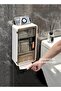 Tissue Box Holder Wall Mounted Bathroom Organizer Storage Rack Tissue & Paper Towel Holder - 8