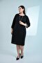 Big Size Women's Chain Detail Dress Green - 4