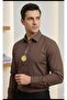 Long Sleeve Slim Fit (Tight Fit) Non Iron Fabric Soft Cotton Satin Men's Shirt - 2
