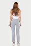 Women's Gray Melange Classic Long Bottoms