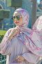 Wonderland Satin Shawl - Mauve Rose - 2