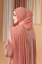 Tapis Pleated Shawl - Coral - 4