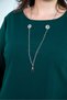 Big Size Women's Chain Detail Dress Green - 8