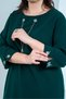 Big Size Women's Chain Detail Dress Green - 5