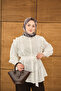 Women's Ruffle Detail Shirt White - 6
