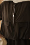 Women's Double Pocket Look Zippered Skirt Suit Brown - 6