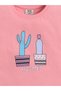 Girls Cactus Print Cotton Pajama Set – T-Shirt & Shorts Nightwear - 4