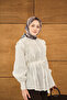 Women's Ruffle Detail Shirt White - 4