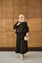 Women's Double Pocket Look Zippered Skirt Suit Brown
