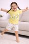 Girls Nature Print Cotton Pajama Set – T-Shirt & Shorts Nightwear - 2