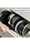 Stainless Steel Pan Organizer Rack for Cabinet & Drawer, Heavy-Duty Lid Holder - 8