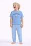 Boys Yachting Graphic Cotton Pajama Set – T-Shirt & Pajama Pants Nightwear - 2