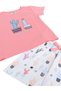 Girls Cactus Print Cotton Pajama Set – T-Shirt & Shorts Nightwear - 5