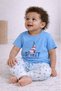 Infant Boys “Spirit” Print Cotton Pajama Set – T-Shirt & Pajama Pants Nightwear