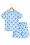 Boys Robot Print Cotton Pajama Set – T-Shirt & Shorts Nightwear
