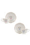 Renkli̇mağazadan Mixed Butterfly B Printed Porcelain Coffee Cup Set for 2 People 90 ml - 5