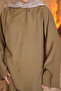 Khaki Pile Detailed Tunic and Trousers Set - 2