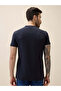 Textured Henley Neck Regular Fit Charcoal T-shirt - 3