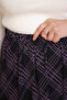 Black Lined Chiffon Skirt with Elastic Waist - 2