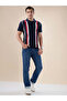 Striped Regular Fit Navy Polo T-shirt - 5