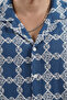 Trend Biz Regular Fit Embroidery Patterned Lattice Fabric Men's Shirt - 4