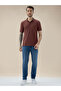 Textured Regular Fit Coffee Polo T-shirt - 5