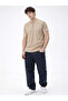 Solid Henley Neck Regular Fit Beige T-shirt - 5