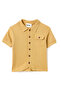Boys 2 Pc Set “Sunlit Waffle” Collared Shirt & Roll-Cuff Shorts Set - 3