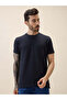 Textured Henley Neck Regular Fit Charcoal T-shirt