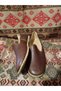 Brown Men's Yemeni Eared Model Genuine Leather Hand Sewn Stiletto Heel 41-43-44 Number - 3