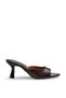 Selene Mia Women's Thin Heeled Slippers 001262 Brown Rustic - 4