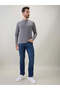 Solid Brand Logo Print Regular Fit Grey Henley Neck T-shirt - 5